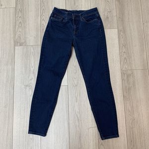 J. Crew Skinny Jeans Womens Size 28 Mid Rise Dark Wash Stretchy Denim Blue